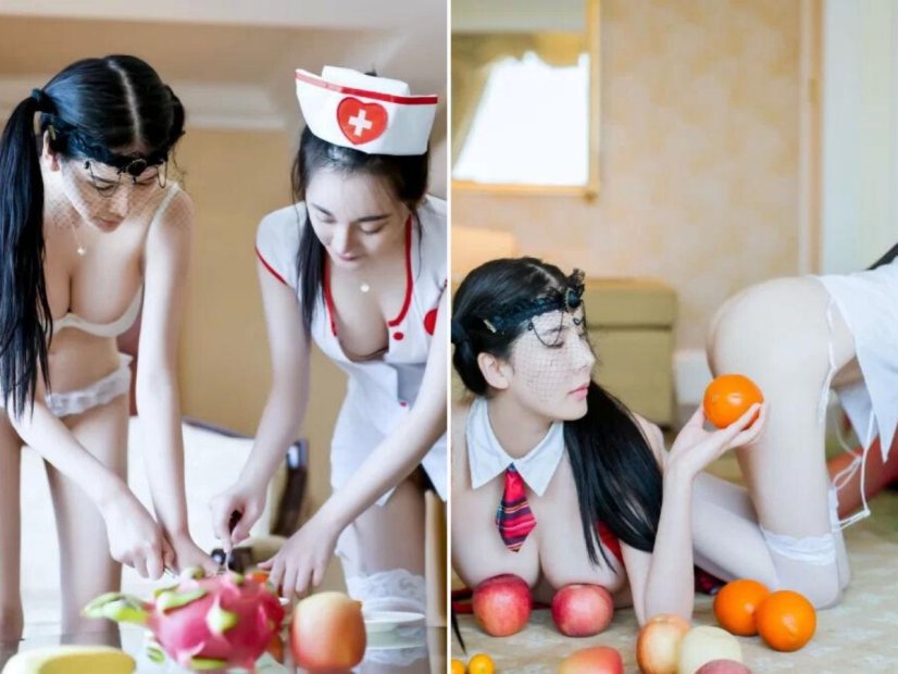 017-李丽莎姐妹花水果系列 [56P-340M]